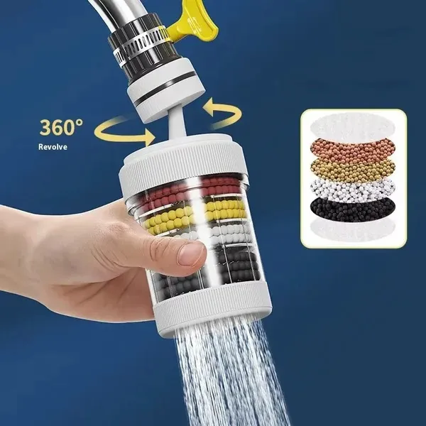 360 Degree Rotatable 6 Layers Water Filter Tap