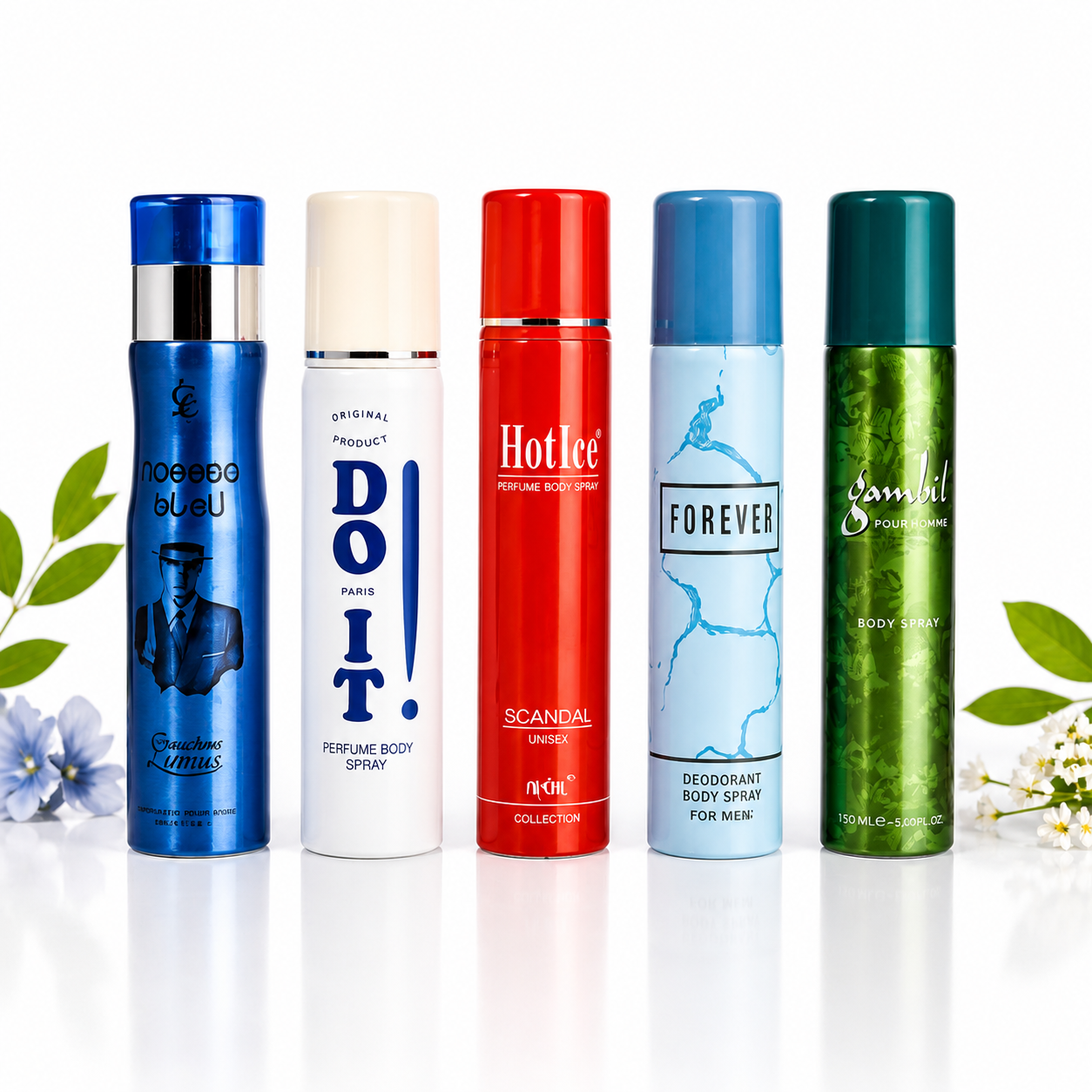 5 in 1 Premium Perfume Combo Set – Diable Blue, DO IT!, Hot Ice , Forever, Gambit | ৳৮৯০ Only